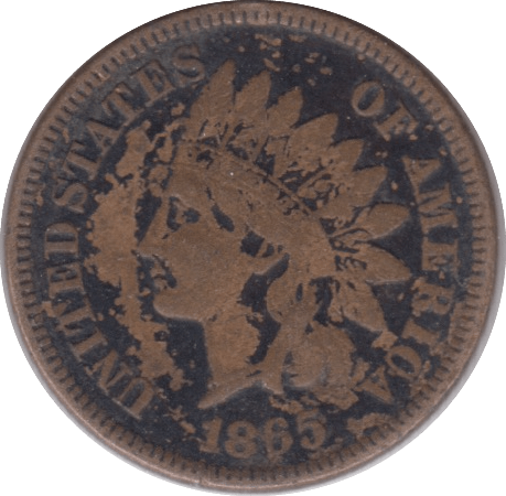 1865 ONE CENT USA - WORLD COINS - Cambridgeshire Coins