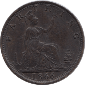 1866 FARTHING ( EF ) - Farthing - Cambridgeshire Coins