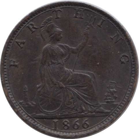 1866 FARTHING ( EF ) - Farthing - Cambridgeshire Coins