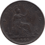 1866 FARTHING ( EF ) - Farthing - Cambridgeshire Coins