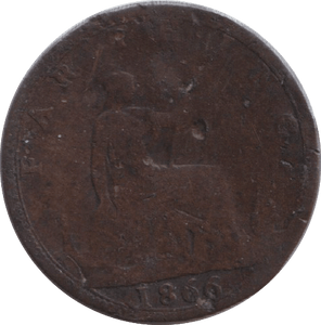 1866 FARTHING ( FAIR ) - FARTHING - Cambridgeshire Coins