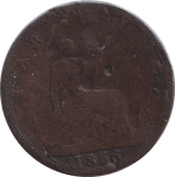 1866 FARTHING ( FAIR ) - FARTHING - Cambridgeshire Coins