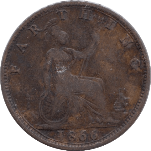 1866 FARTHING ( FINE ) - Farthing - Cambridgeshire Coins