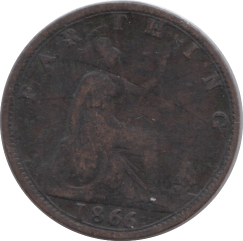 1866 FARTHING ( FINE ) - Farthing - Cambridgeshire Coins