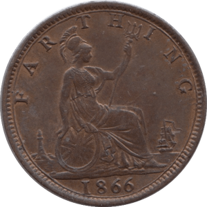 1866 FARTHING ( UNC ) - Farthing - Cambridgeshire Coins