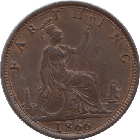 1866 FARTHING ( UNC ) - Farthing - Cambridgeshire Coins