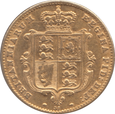 1866 GOLD HALF SOVEREIGN ( GVF ) DIE 51 - HALF SOVEREIGN - Cambridgeshire Coins