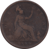 1866 PENNY ( FINE ) - PENNY - Cambridgeshire Coins