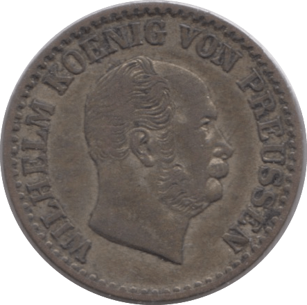 1866 SILVER ONE GROSCHEN PRUSSIA - SILVER WORLD COINS - Cambridgeshire Coins