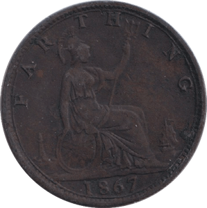 1867 FARTHING ( EF ) - FARTHING - Cambridgeshire Coins