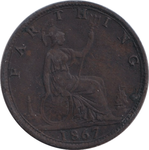 1867 FARTHING ( EF ) - FARTHING - Cambridgeshire Coins