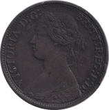 1867 FARTHING ( EF ) - FARTHING - Cambridgeshire Coins