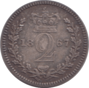 1867 MAUNDY TWOPENCE ( GVF ) - MAUNDY TWOPENCE - Cambridgeshire Coins