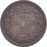 1867 MAUNDY TWOPENCE ( GVF ) - MAUNDY TWOPENCE - Cambridgeshire Coins