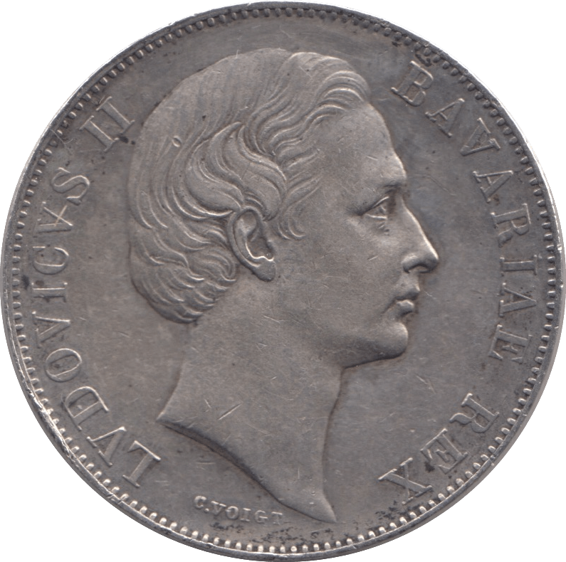 1867 SILVER THALER MADONNA AND CHILD BAVARIA - SILVER WORLD COINS - Cambridgeshire Coins