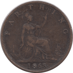 1868 FARTHING ( VF ) - Farthing - Cambridgeshire Coins