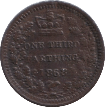 1868 ONE THIRD FARTHING ( UNC ) - One Third Farthing - Cambridgeshire Coins