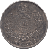 1868 SILVER 200 REIS BRAZIL - WORLD COINS - Cambridgeshire Coins