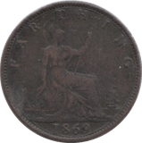 1869 FARTHING ( GF ) - Farthing - Cambridgeshire Coins