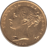 1869 GOLD SOVEREIGN ( GVF ) DIE 12 - SOVEREIGN - Cambridgeshire Coins