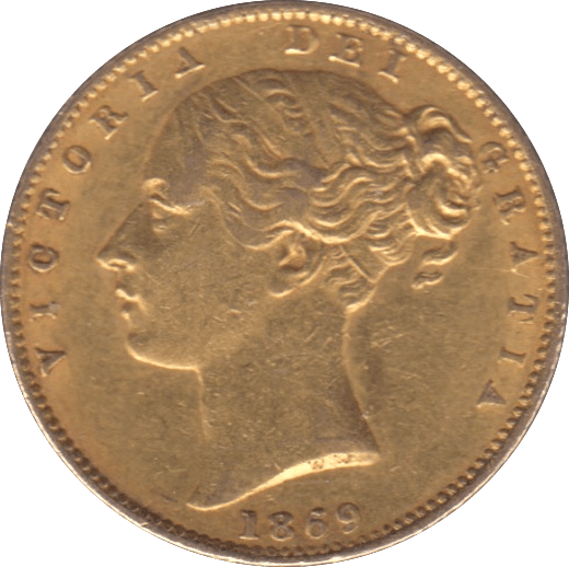 1869 GOLD SOVEREIGN ( GVF ) DIE 33 - SOVEREIGN - Cambridgeshire Coins