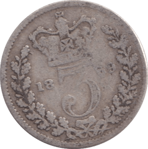 1869 THREEPENCE ( NF ) - THREEPENCE - Cambridgeshire Coins