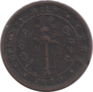 1870 CEYLON ONE CENT - WORLD COINS - Cambridgeshire Coins