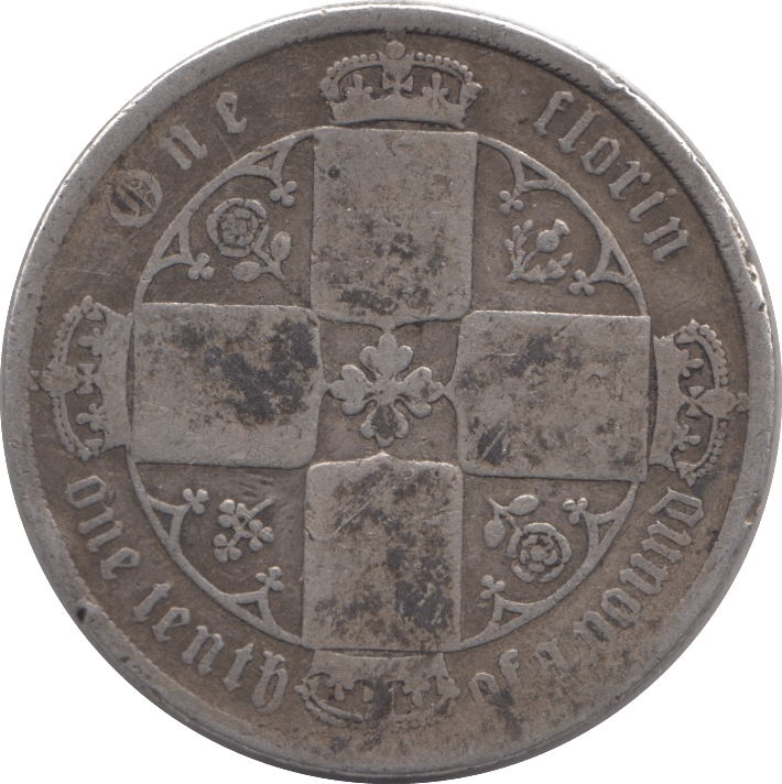 1870 FLORIN ( FINE ) - FLORIN - Cambridgeshire Coins