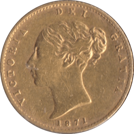 1871 GOLD HALF SOVEREIGN ( GVF ) 5 - HALF SOVEREIGN - Cambridgeshire Coins