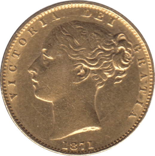 1871 GOLD SOVEREIGN ( EF ) DIE 105 - SOVEREIGN - Cambridgeshire Coins