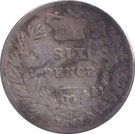 1871 SIXPENCE ( NF ) - WORLD COINS - Cambridgeshire Coins