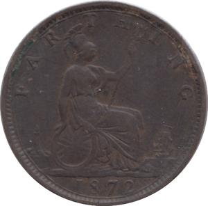 1872 FARTHING ( GVF ) - Farthing - Cambridgeshire Coins