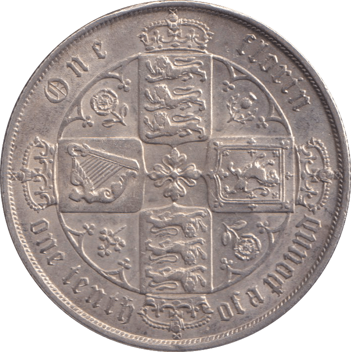 1872 FLORIN ( EF ) DIE 105 - FLORIN - Cambridgeshire Coins