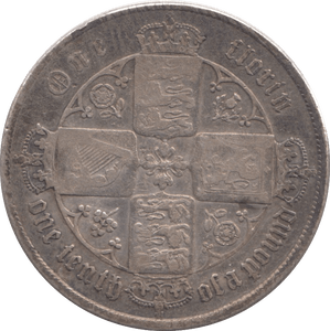 1872 FLORIN ( FINE ) - FLORIN - Cambridgeshire Coins