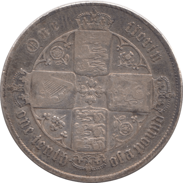 1872 FLORIN ( FINE ) - FLORIN - Cambridgeshire Coins