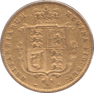 1872 GOLD HALF SOVEREIGN ( VF ) DIE 300 - HALF SOVEREIGN - Cambridgeshire Coins