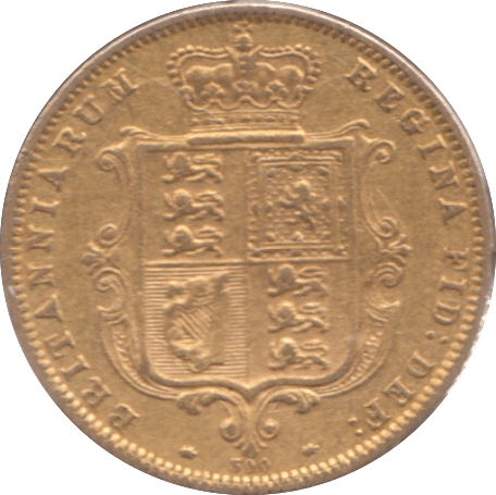 1872 GOLD HALF SOVEREIGN ( VF ) DIE 300 - HALF SOVEREIGN - Cambridgeshire Coins