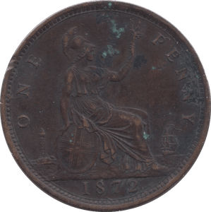 1872 PENNY ( VF ) - PENNY - Cambridgeshire Coins