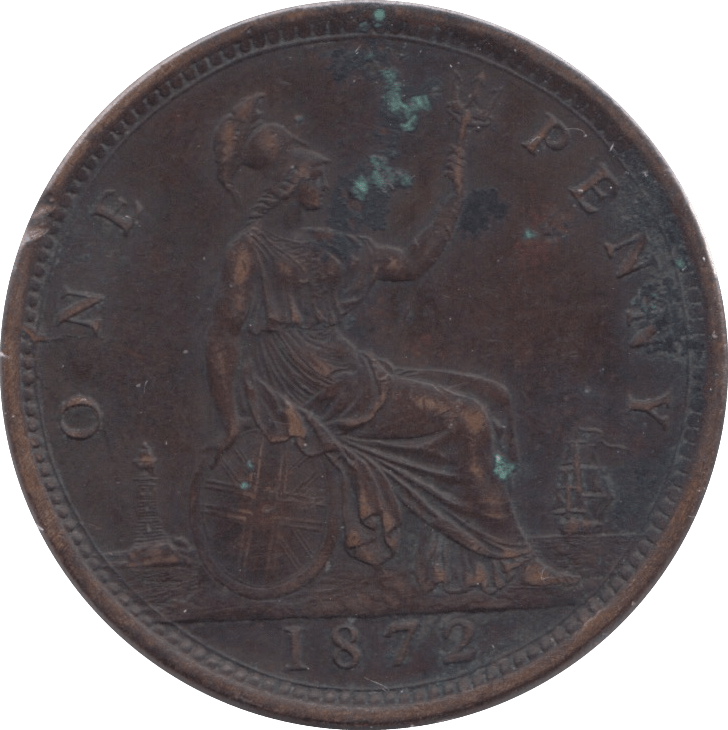 1872 PENNY ( VF ) - PENNY - Cambridgeshire Coins