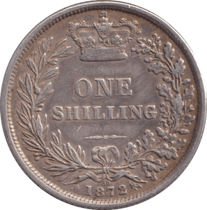 1872 SHILLING ( GVF ) DIE 50 - SHILLING - Cambridgeshire Coins