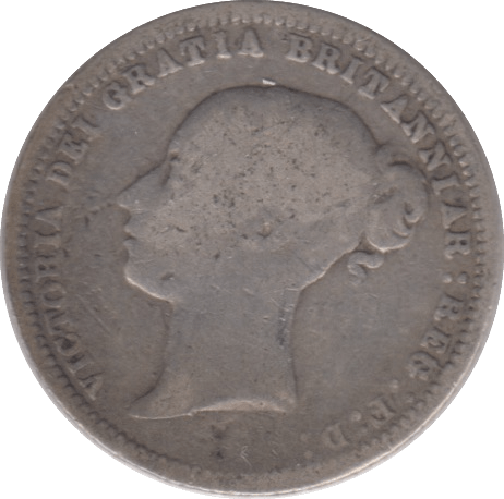 1872 SIXPENCE ( NF ) DIE 45 - Sixpence - Cambridgeshire Coins