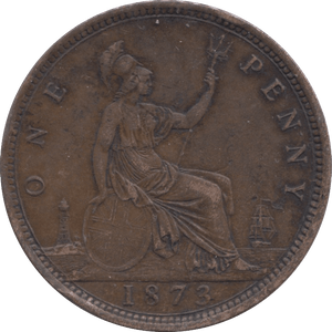 1873 PENNY ( GVF ) - PENNY - Cambridgeshire Coins