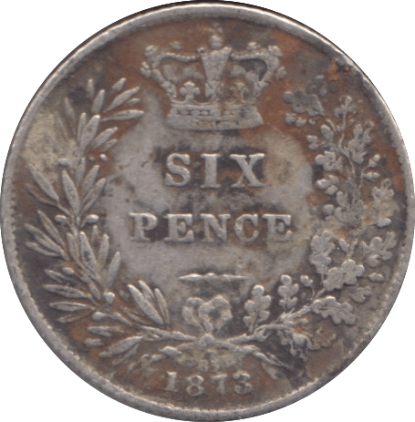 1873 SIXPENCE ( GF ) DIE 85 - SIXPENCE - Cambridgeshire Coins