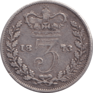 1873 THREEPENCE ( GF ) - THREEPENCE - Cambridgeshire Coins