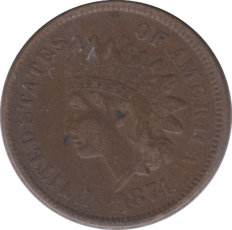 1874 1 CENT USA WORLD COINS Cambridgeshire Coins – Cambridgeshire Coins