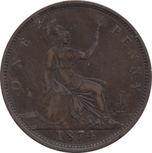 1874 PENNY BRITANNIA ( GF ) - PENNY - Cambridgeshire Coins