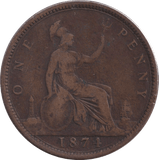 1874 PENNY ( FINE ) - PENNY - Cambridgeshire Coins