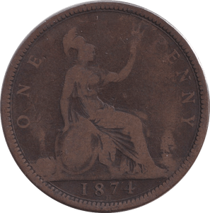 1874 PENNY ( NF ) - PENNY - Cambridgeshire Coins