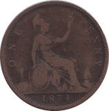 1874 PENNY ( NF ) - PENNY - Cambridgeshire Coins