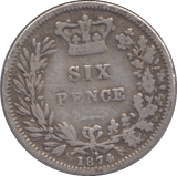 1874 SIXPENCE ( FINE ) DIE 24 - Sixpence - Cambridgeshire Coins